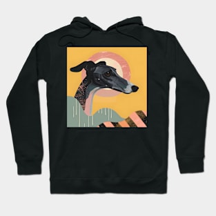 Greyhound in 80's Hoodie